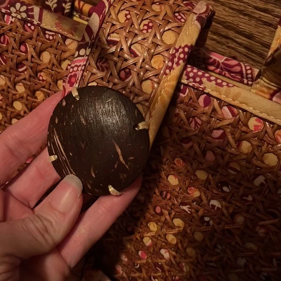 RARE EUC Vera Bradley wicker purse - Picture 4 of 16